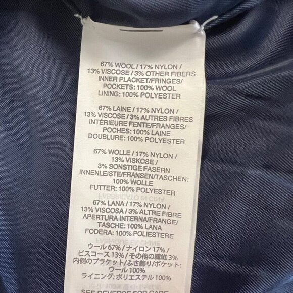 J.Crew Women's Lightweight Knit Blazer Blue/Multi Size Large Frayed - Picture 9 of 9